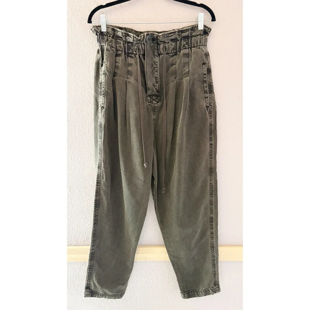 Free People High Waisted Margate Paper Bag Trouser Size Small